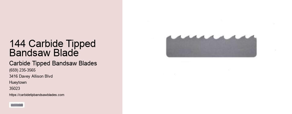 144 Carbide Tipped Bandsaw Blade