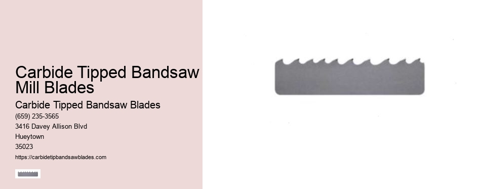 Carbide Tipped Bandsaw Mill Blades