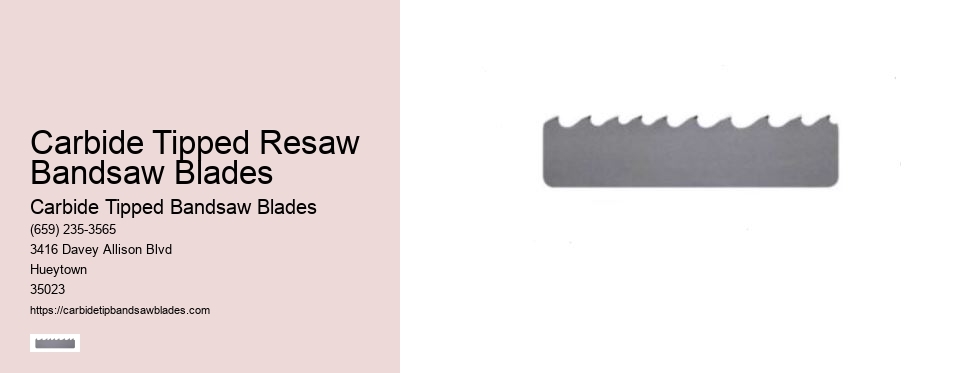 Carbide Tipped Resaw Bandsaw Blades